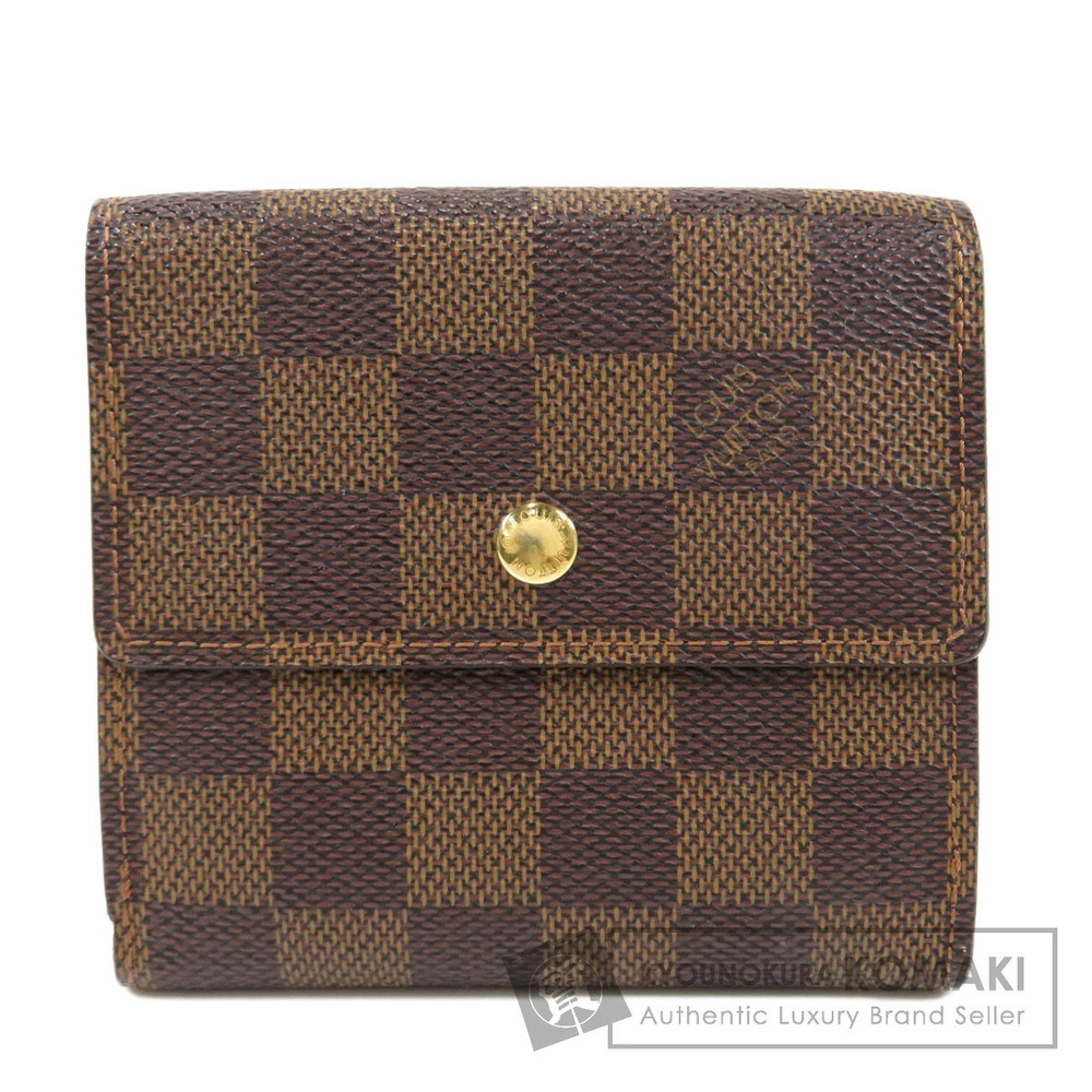 Louis Vuitton Ebene Portefeuille Elise Bi Wallet Brown Damier fold Compact - Picture 2 of 6